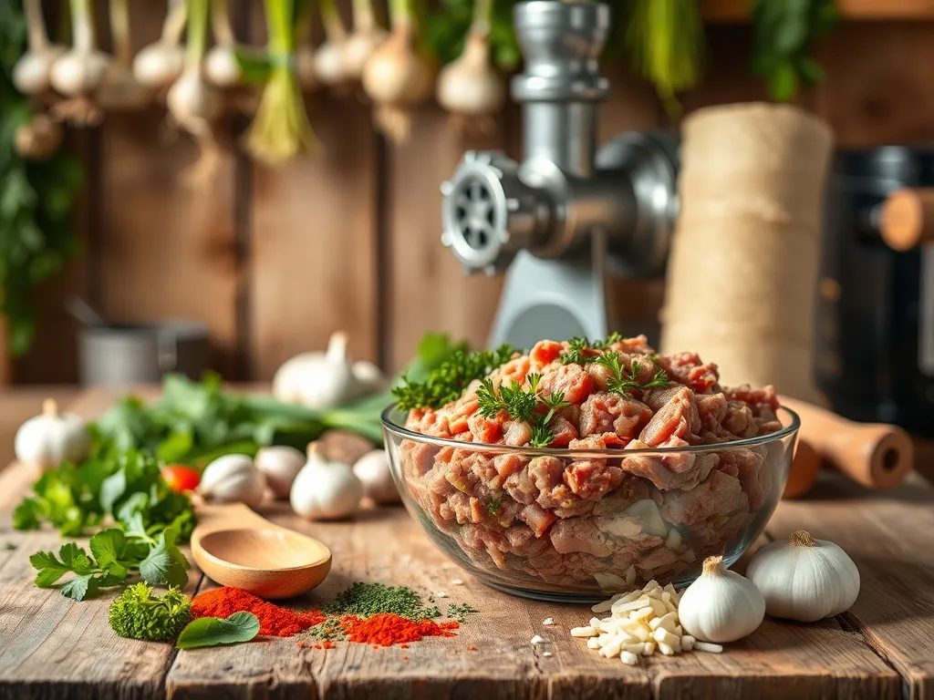 Przepis na kiełbasę swojską na 10 kg: krok po kroku do smaku!